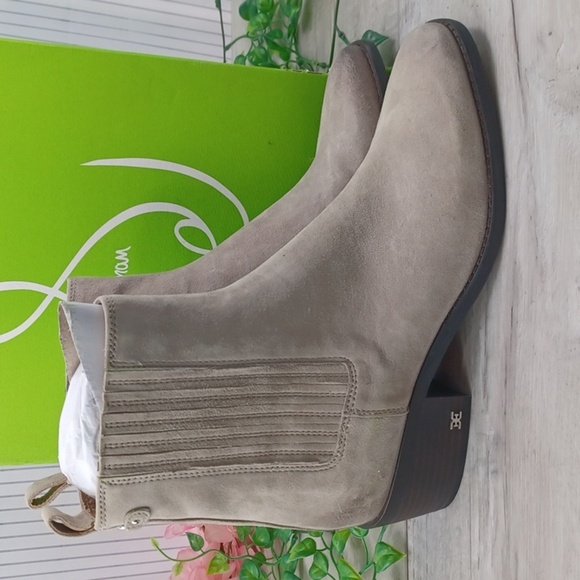 Sam Edelman Bronson Putty Suede Boots NIB - Picture 3 of 15